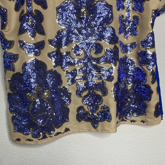 Tracy Reese Neiman Marcus for Target Sequin Blouse Sz M - Picture 5 of 9